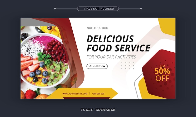 Food social media post template design