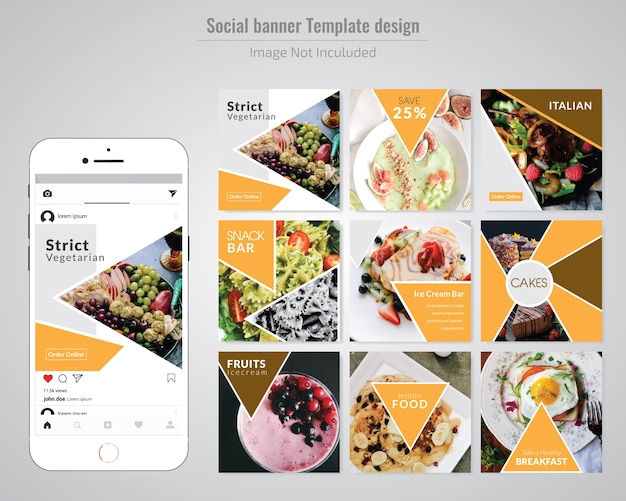 Шаблон для общественного питания для социальных сетей