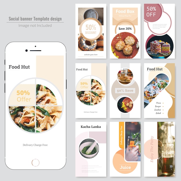 food social media post template for restaurant