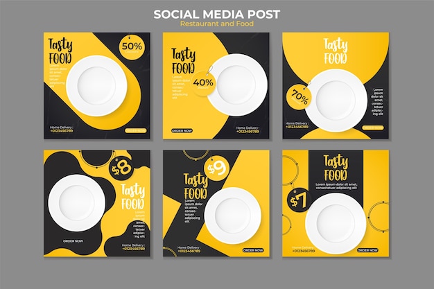 Food social media post template.