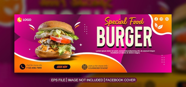 food social media post template