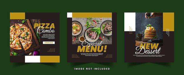 food social media posts template