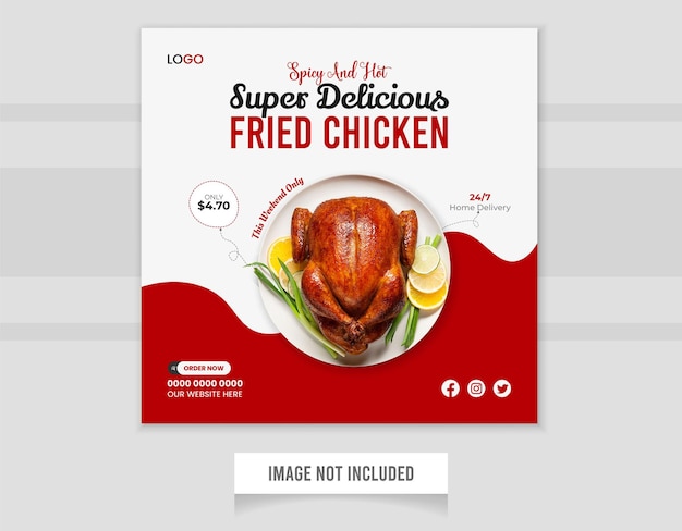 food social media promotion banner post template