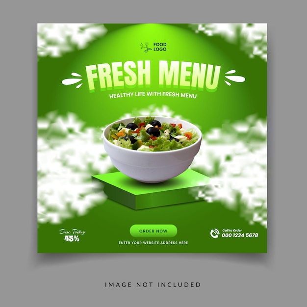 Food social media promotion template