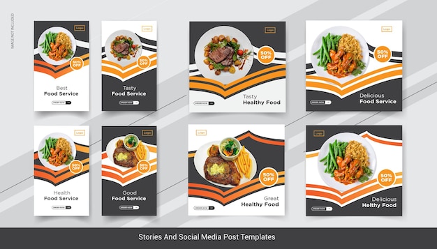 Food social media stories social media banner