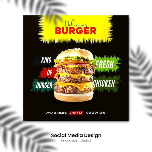 Food Social post Design Burger