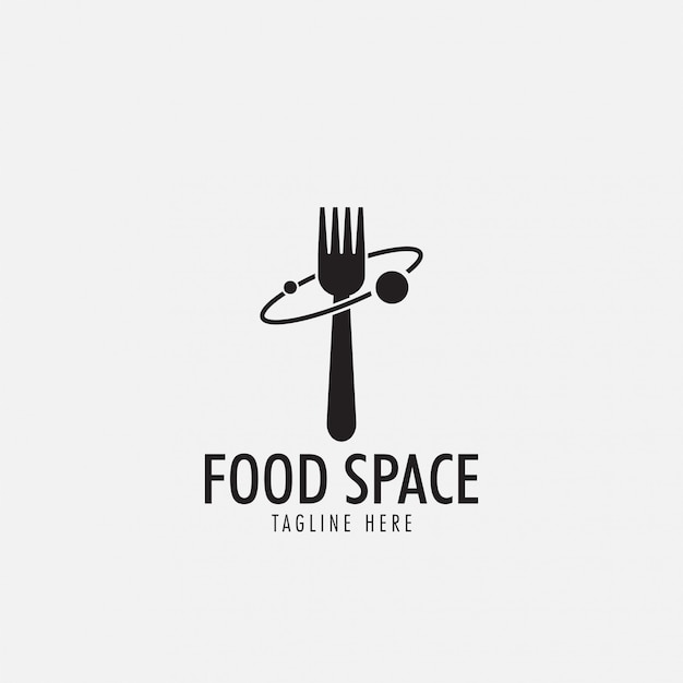 Vector food space logo