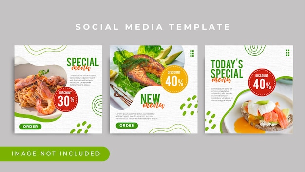 food special menu banner social media post