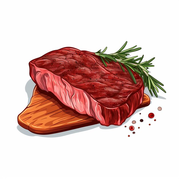 Vector food steak meat vector bbq illustration beef barbecue grill restaurant isolated menu sli