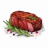 Vector food steak meat vector bbq illustration beef barbecue grill restaurant isolated menu sli