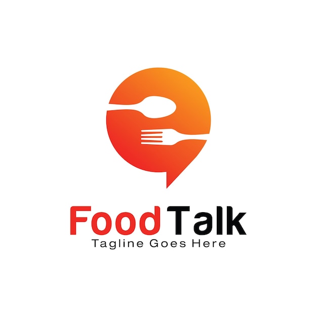 Шаблон дизайна логотипа food talk