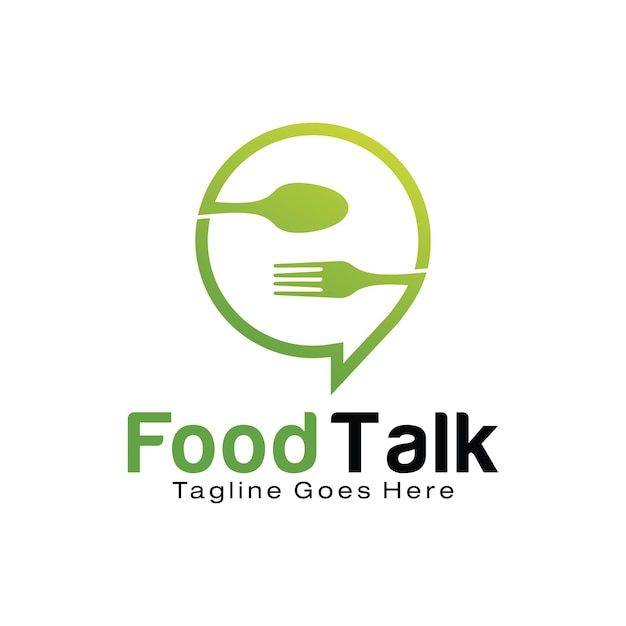 FoodTalkロゴデザインテンプレート