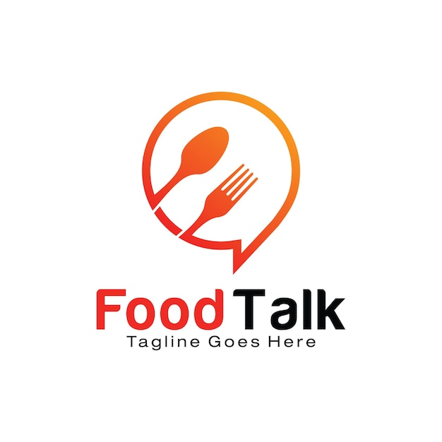 Шаблон дизайна логотипа food talk