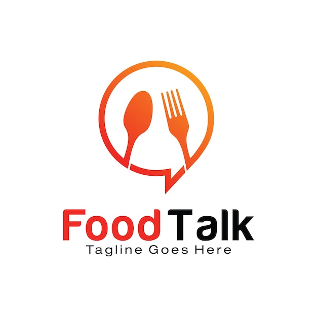 Food Talk 로고 디자인 서식 파일