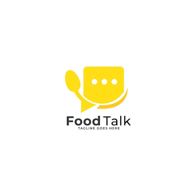 FoodTalkロゴデザインテンプレート