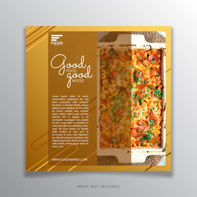 food template design banner for social media promotion