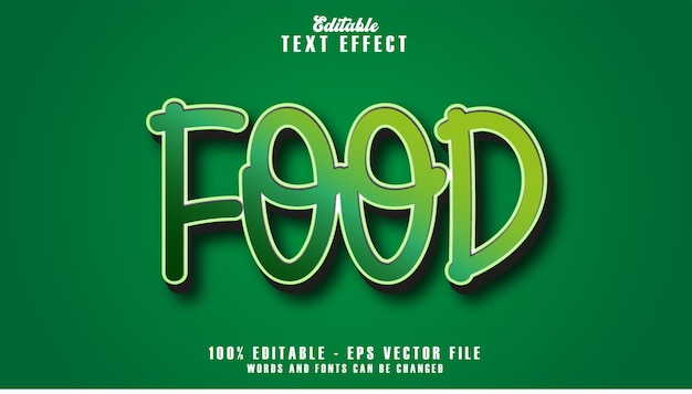 Food text effect free vector