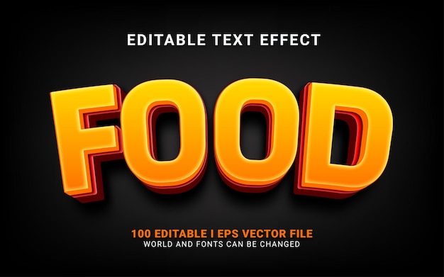 Food text effect