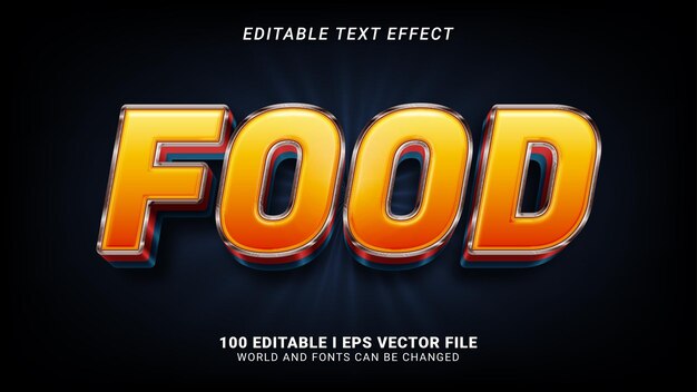 Food text effect