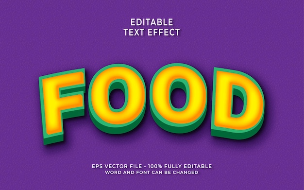 Food text effect