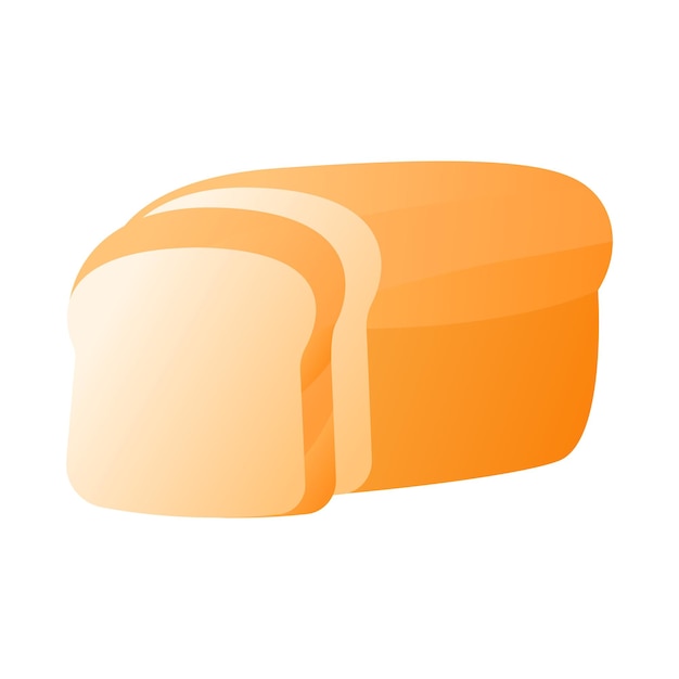 Еда тост хлеб мультфильм векторные иллюстрации изолированный объект