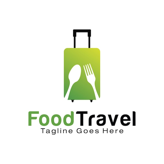 Food travel logo design template