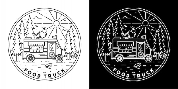 Food truck badge design