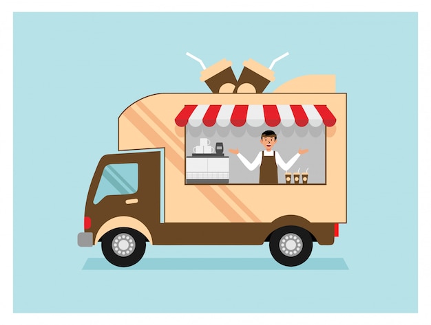 Food Truck Flat Design Style