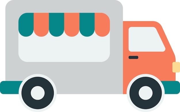 Illustrazione di food truck in stile minimal