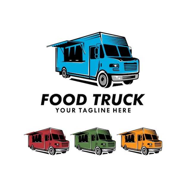 Food Truck Logo Design Vector