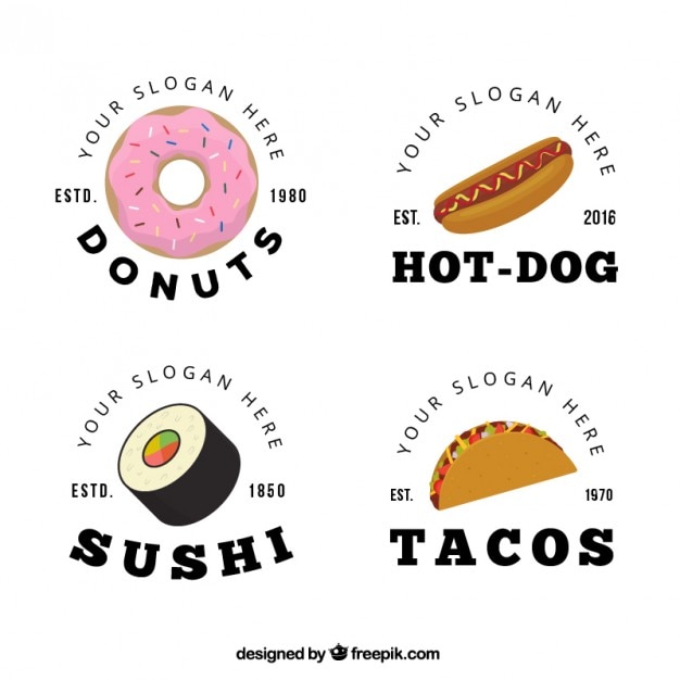 Food truck logo templates