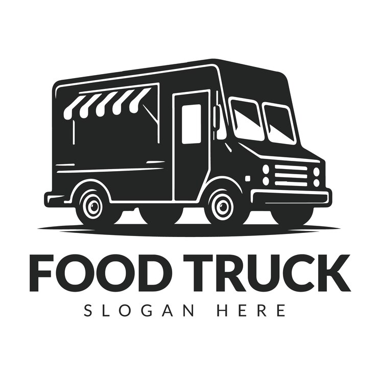 Vector food truck vintage logo ontwerp vector