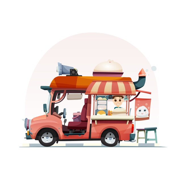 Vector food truck