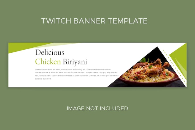 Шаблон баннера Twitch для еды