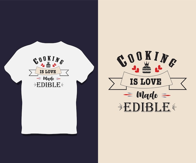 Пищевая типография Дизайн футболки с вектором