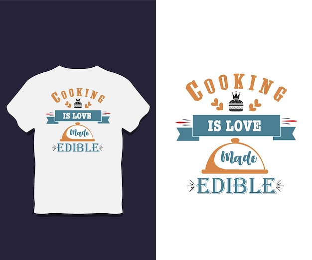 Food Typography T-shirt Design With Vector