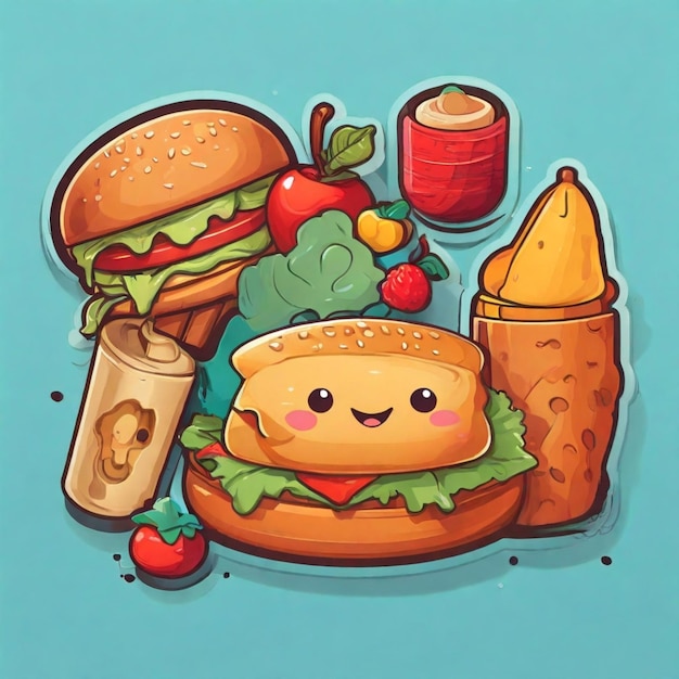 Food vector background