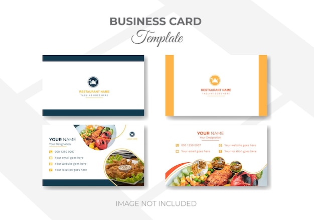 Vector food vector business card set design template