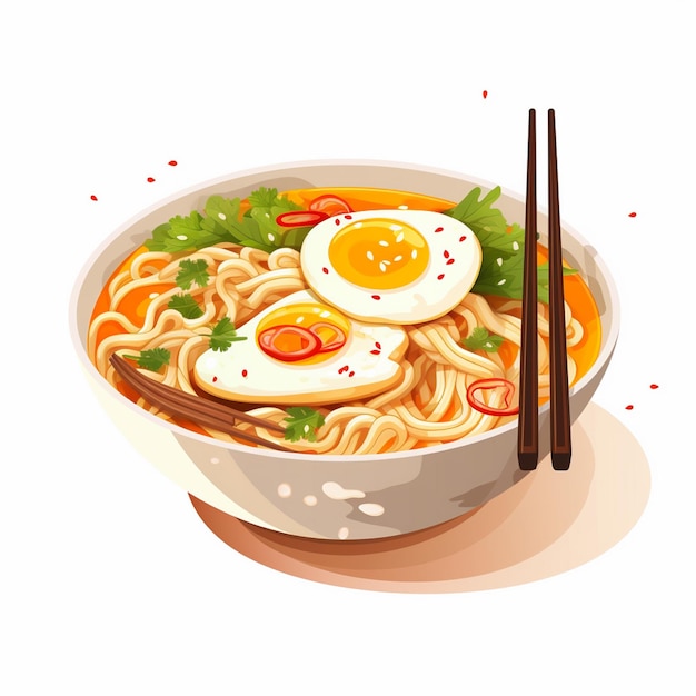 Premium Vector | Food vector illustration asian restaurant ramen noodle ...