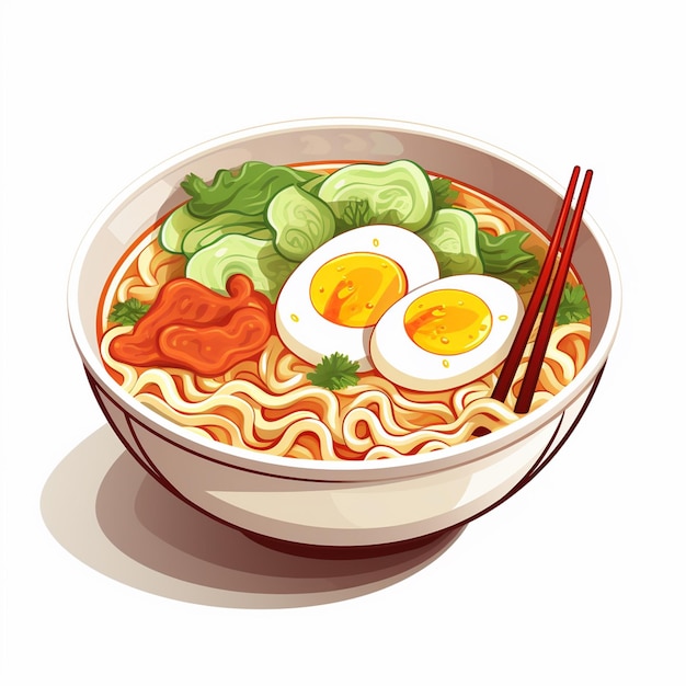 Premium Vector | Food vector ramen illustration asian restaurant noodle ...