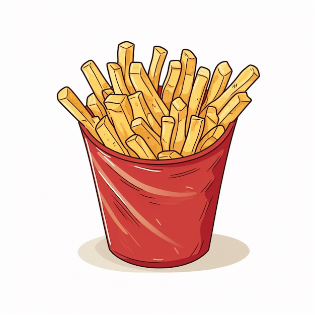 Vector food vector snack illustration potato meal fast restaurant french design lunch junk back