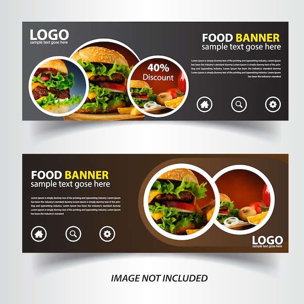 Food Vegetable Web Banner for Restaurant