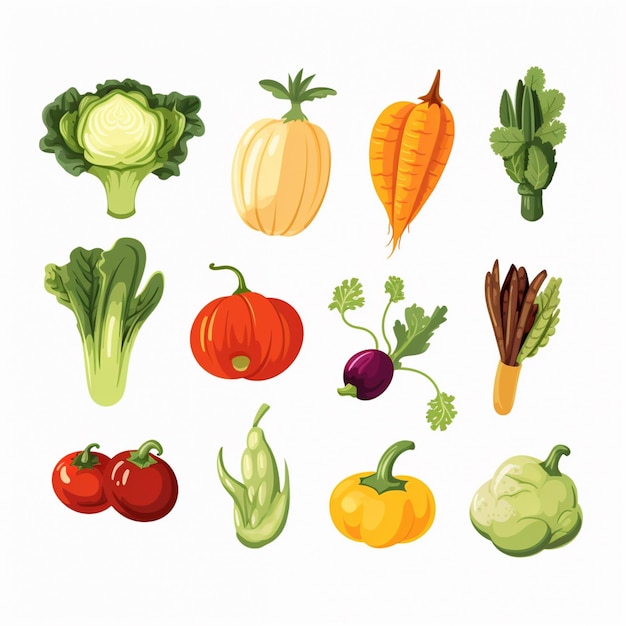 Vector food vegetarian healthy vector vegetable organic illustration green fresh vegan diet natu