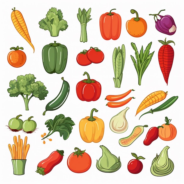 Vector food vegetarian healthy vector vegetable organic illustration green fresh vegan diet natu