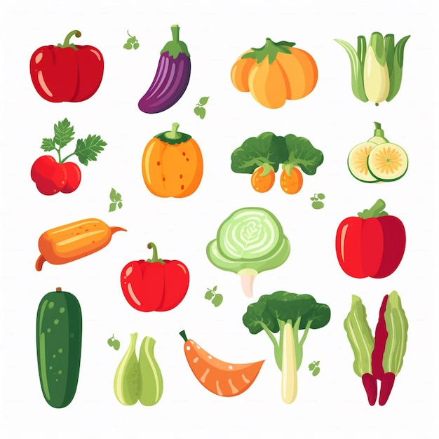 Vector food vegetarian healthy vector vegetable organic illustration green fresh vegan diet natu