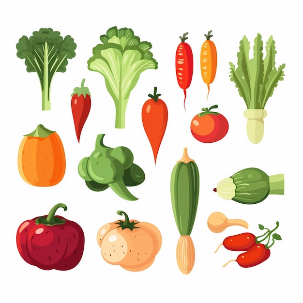 Vector food vegetarian healthy vector vegetable organic illustration green fresh vegan diet natu