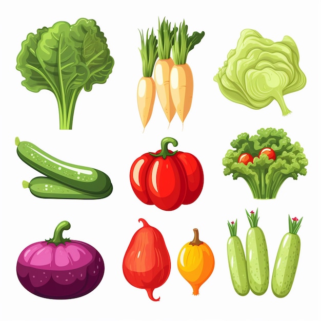 Vector food vegetarian healthy vector vegetable organic illustration green fresh vegan diet natu