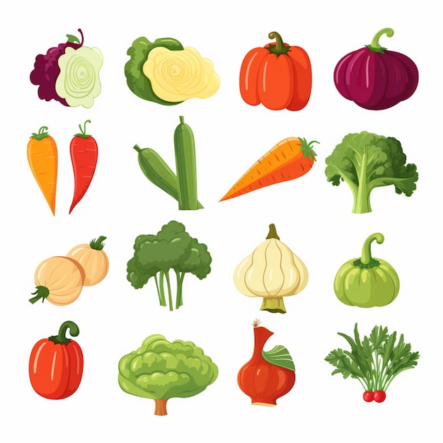 food vegetarian healthy vector vegetable organic illustration green fresh vegan diet natu