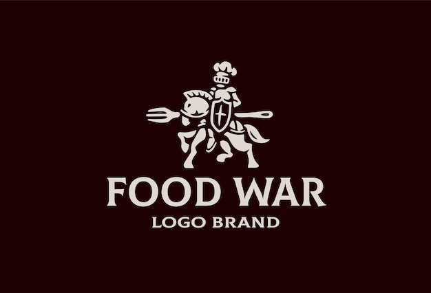 Vector food war logo