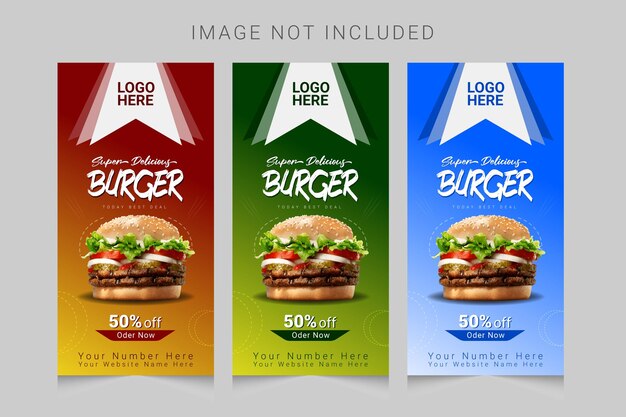 Food Web Banner Post Template set